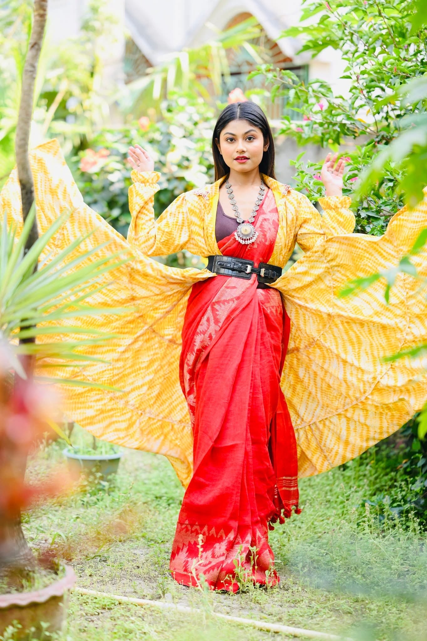 Golden Flow Signature Shrugs: Where layers dance with light